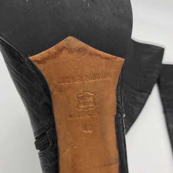Luciano Padovan Croc Knee Length Boots - Picture 7 of 8